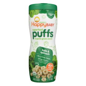 Happy Baby Organic Puffs Greens - 2.1 Oz - Case Of 6