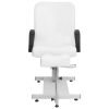 Massage Chair with Footrest White 50"x23.6"x38.6" Faux Leather