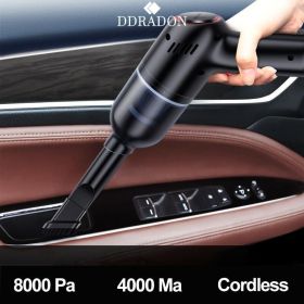 8000Pa Wireless Car Vacuum Cleaner Cordless Handheld Auto Vacuum Home &amp; Car Dual Use Mini Vacuum Cleaner With Built-in Battrery (Color: 8KPa White)