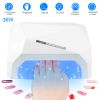 36W UV LED Lamp Nail Polish Dryer 15 LEDs Fingernail Toenail Gel Curing Machine Nail Art Painting Salon Tools Set US Plug