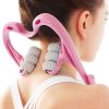 Neck Roller Massager 360º Rotatable Trigger Point Roller Portable Massager with 6 Balls for Neck Leg Thigh Foot Pain Relief