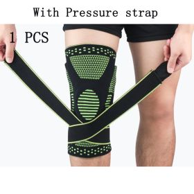 Bandage silicon Knit Kneepad (Color: Green)