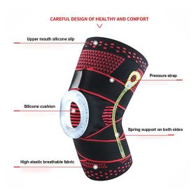 Bandage silicon Knit Kneepad (Color: Red)