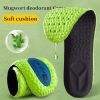 Sports Shock Absorption Insole Green PU Memory Foam Breathable Arch Support Orthopedic Shoes Pad Men Women Feet Care Shoes Pad